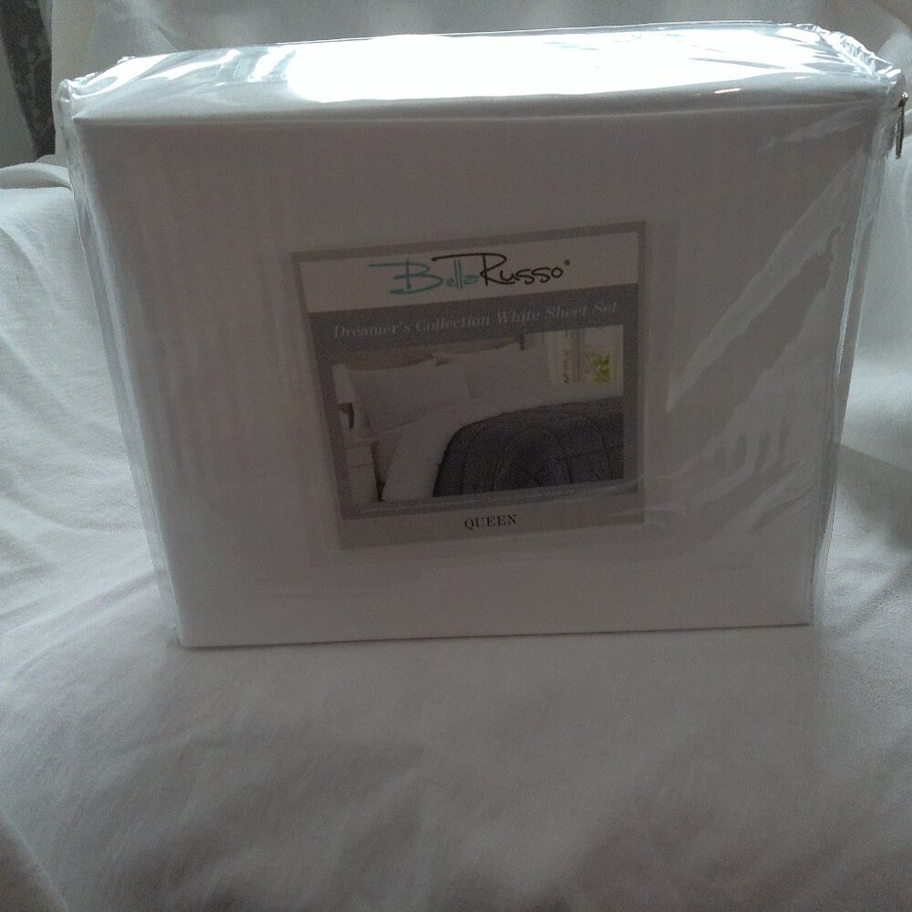 Bellz Russo Dreamer's Collection White Sheet Set White Queen NEW